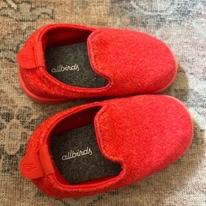 Allbirds red wool shoes